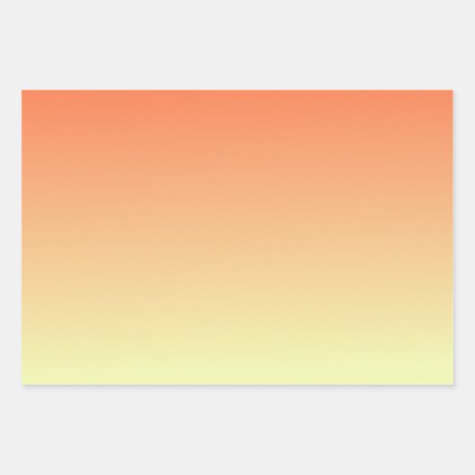 Oranje en geel verloop inpakpapier vel (Voorkant 2)