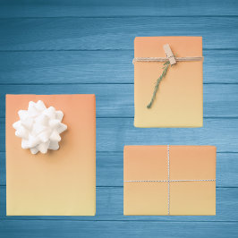 Oranje en geel verloop inpakpapier vel