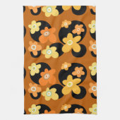 oranje en gele  bloemen theedoek (Verticaal)