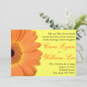 Oranje en gele bruidsdagerij kaart (Staand voorkant)