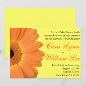 Oranje en gele bruidsdagerij kaart (Voorkant / Achterkant)