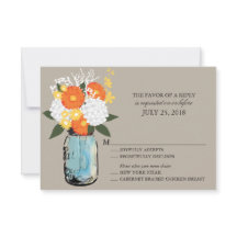 Oranje en gele citrusbloesem Mason Jar | RSVP