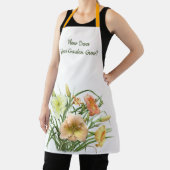 Oranje en gele Daglelies Bloemen Botanische Print Schort (Insitu)