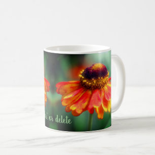 Oranje en gele Daisy Flower op maat Koffiemok