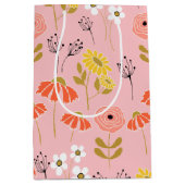 Oranje en gele doogbloem medium cadeauzakje (Voorkant)