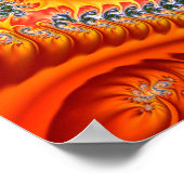 Oranje en gele fractale zoom poster (Hoek)