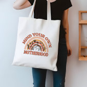 Oranje en gele geest je eigen moederschap tote bag