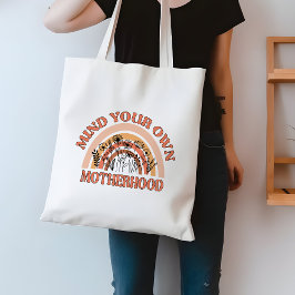 Oranje en gele geest je eigen moederschap tote bag