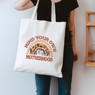 Oranje en gele geest je eigen moederschap tote bag