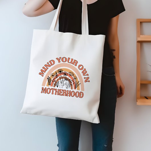 Oranje en gele geest je eigen moederschap tote bag