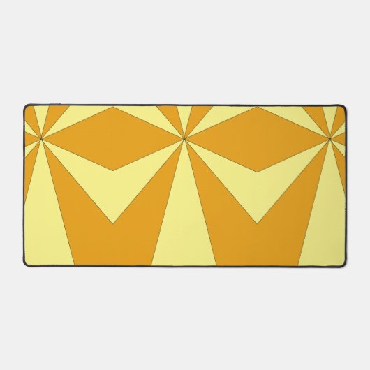 Oranje en gele geometrische bureaumatten (Voorkant)