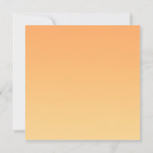 Oranje en gele gradiëntachtergrond bedankkaart (Achterkant)