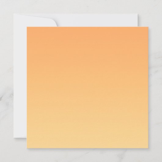 Oranje en gele gradiëntachtergrond bedankkaart (Voorkant)