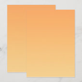 Oranje en gele gradiëntachtergrond kaart (Voorkant / Achterkant)