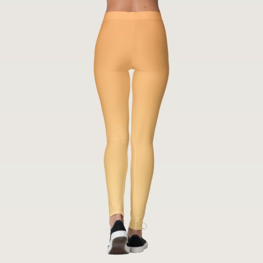 Oranje en gele gradiëntachtergrond leggings (Achterkant)