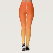Oranje en gele gradiëntachtergrond leggings (Achterkant)