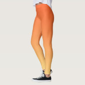 Oranje en gele gradiëntachtergrond leggings (Links)