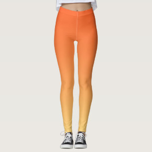 Oranje en gele gradiëntachtergrond leggings
