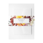 Oranje en gele Herfst Floral 5 Uitnodigingen Wikkel (Voorkant Voorbeeld)