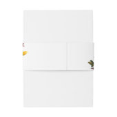 Oranje en gele Herfst Floral 5 Uitnodigingen Wikkel (Achterkant Voorbeeld)