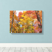 Oranje en gele Herfst Trees herfst Fotografie Canvas Afdruk (Insitu (Houten vloer))