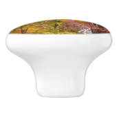 Oranje en gele Herfst Trees herfst Fotografie Keramische Knop (Zijkant)