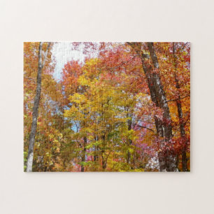 Oranje en gele Herfst Trees herfst Fotografie Legpuzzel