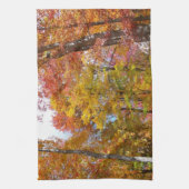 Oranje en gele Herfst Trees herfst Fotografie Theedoek (Verticaal)