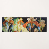 Oranje en gele iris yogamat (Voorkant (horizontaal))