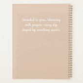 Oranje en gele kamillebloemen op rustiek hout planner (Achterkant)