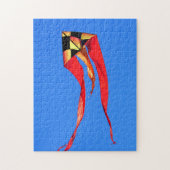 Oranje en gele kite Jigzaag Puzzle Legpuzzel (Verticaal)