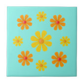 Oranje en gele lentbloemen voor keuken tegeltje (Voorkant)