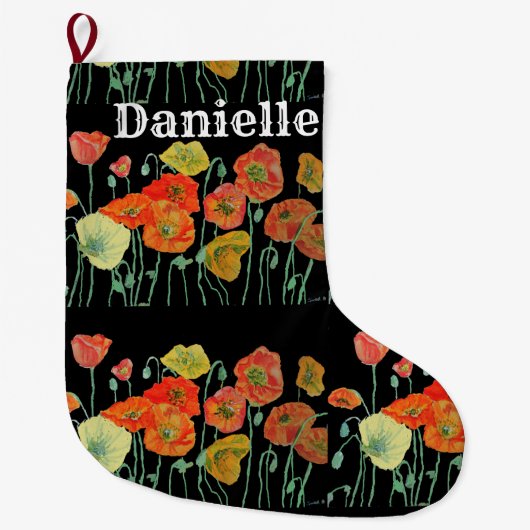 Oranje en gele maffia's voor kerststaart grote kerstsok (Voorkant)