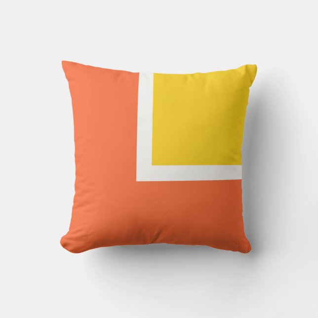Oranje en gele moderne buitenkussen (Voorkant)