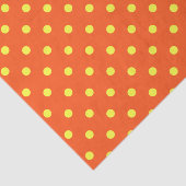 Oranje en gele pokadots tissuepapier (Detail)