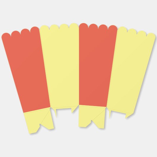 Oranje en gele popcorn bedankdoosjes (Ongevouwen)