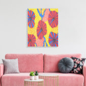 Oranje en gele Retro Funk Abstracte Art Prints (Insitu (Woonkamer))