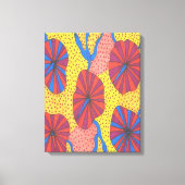 Oranje en gele Retro Funk Abstracte Art Prints (Voorkant)