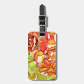 Oranje en gele rozen waterverf kunst bagagelabel (Voorkant verticaal)