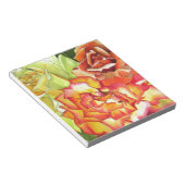 Oranje en gele rozen waterverf kunst notitieblok (Schuin)