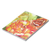 Oranje en gele rozen waterverf kunst notitieblok (Linkerzijde)