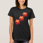 Oranje en gele rozenbloem t-shirt (Voorkant)