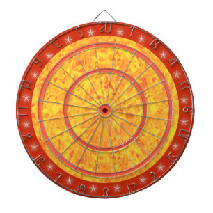 Oranje en gele Star Regulation Dart Board Dartbord