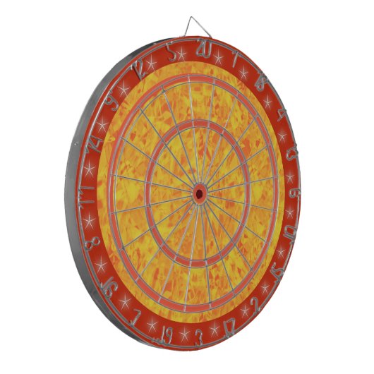 Oranje en gele Star Regulation Dart Board Dartbord (Voorkant Links)