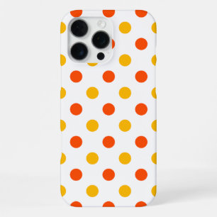 Oranje en Gele Stippen Wit iPhone 16 Pro Max Hoesje