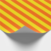 Oranje en gele strepen ontwerp cadeaupapier (Hoek)