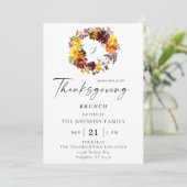 Oranje en gele Thanksgiving Kaart (Staand voorkant)