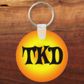 Oranje en gele TKD-Sleutelhanger Sleutelhanger (Voorkant)