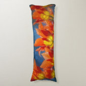 Oranje en gele tulpen lichaamskussen (Voorkant Verticaal)