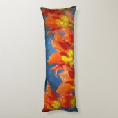 Oranje en gele tulpen lichaamskussen (Achterkant (Verticaal))